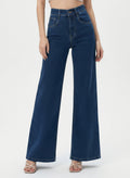 True Blue Wide Leg High Rise Jeans For Women