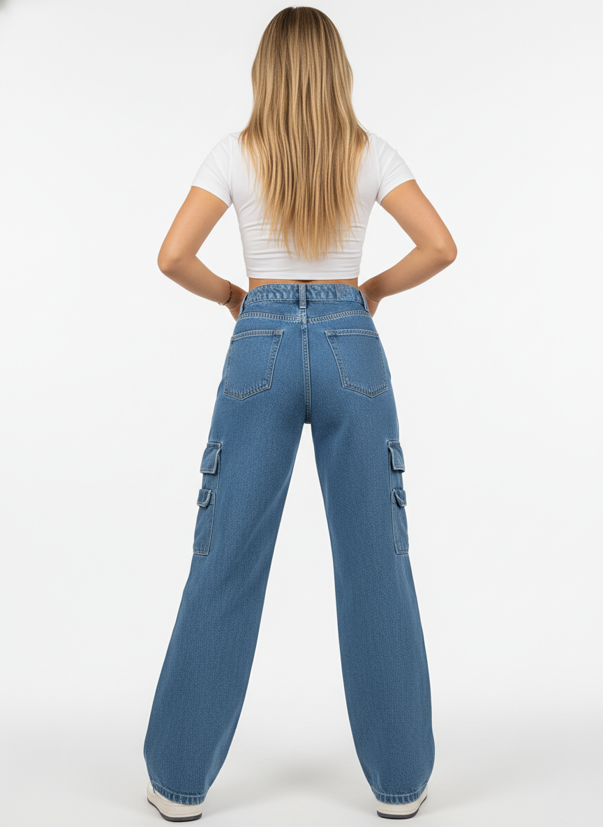 Oh So Vintage Wide Leg Jeans Pants For Women